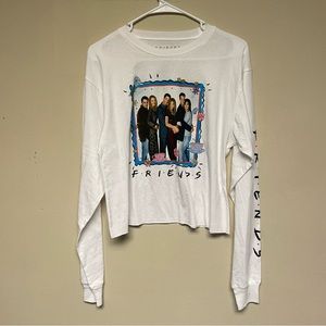 Friends TV Show Long Sleeve Cropped Shirt Size Medium